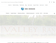 Tablet Screenshot of mec-designs.com
